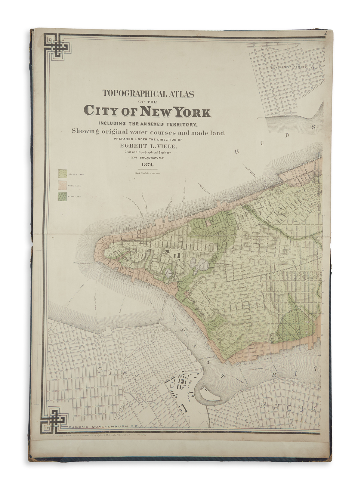 (NEW YORK CITY.) Viele, Egbert. Topographical Atlas of the City of New York